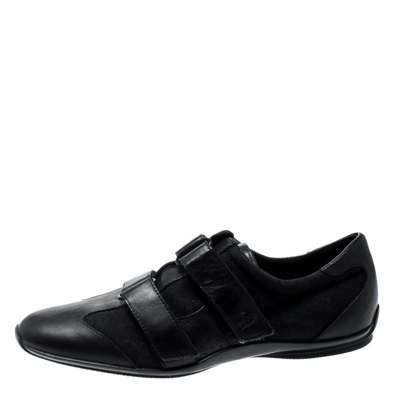 

Gucci Black GG Canvas And Leather Sneakers Size