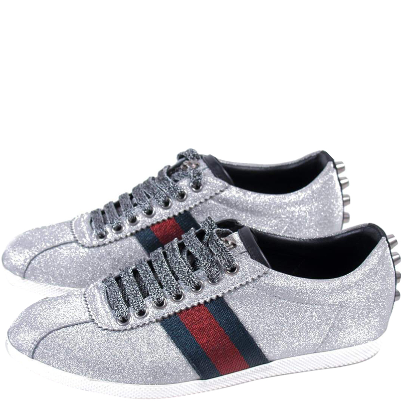 silver gucci sneakers