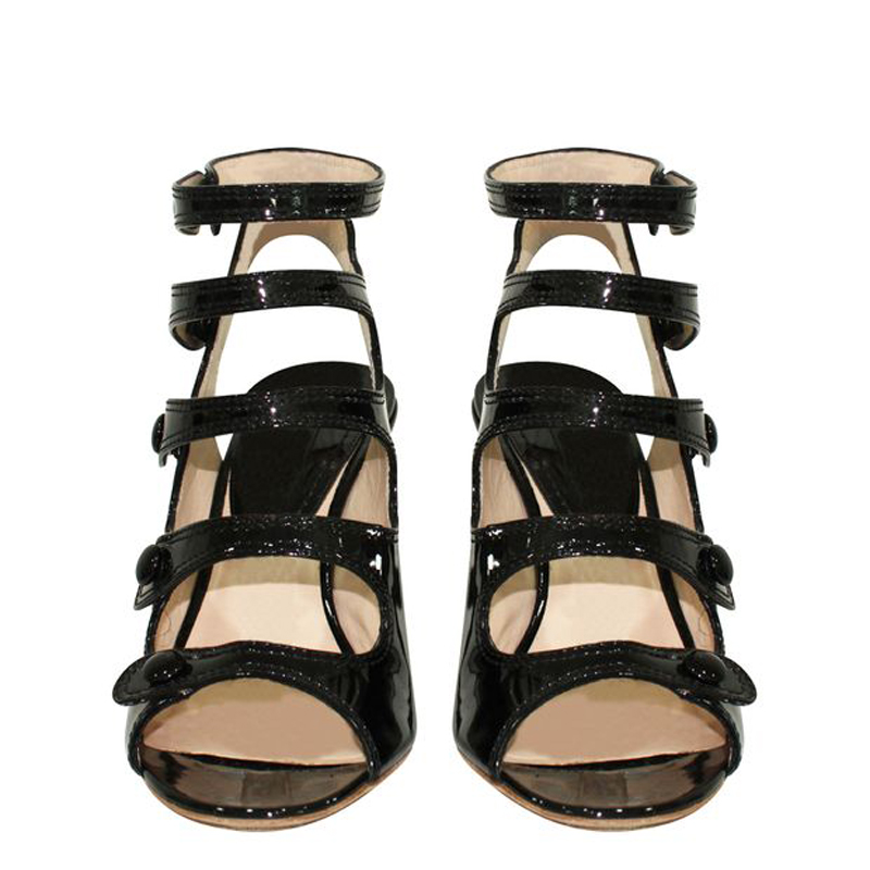 

Gucci Black Leather Tassel Sandals Size