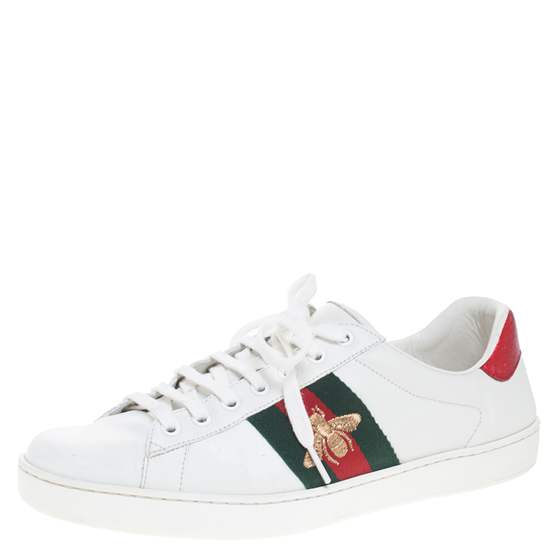 gucci ace embroidered bee