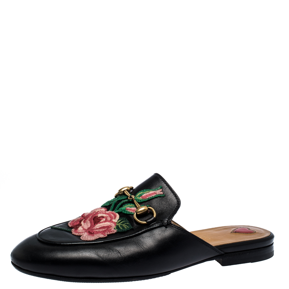 gucci princetown flower