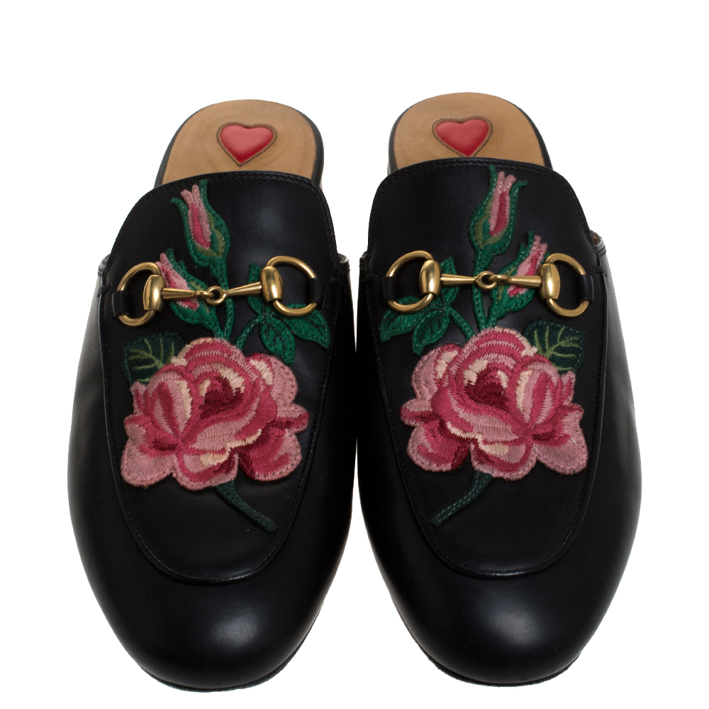 gucci flower mules