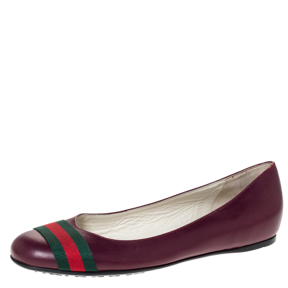 burgundy leather flats
