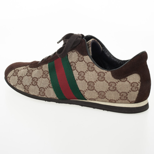 Gucci GG Canvas & Classic Web Sneakers Size 38 Gucci | TLC