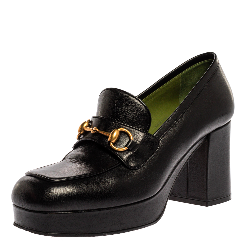 gucci high heel loafers
