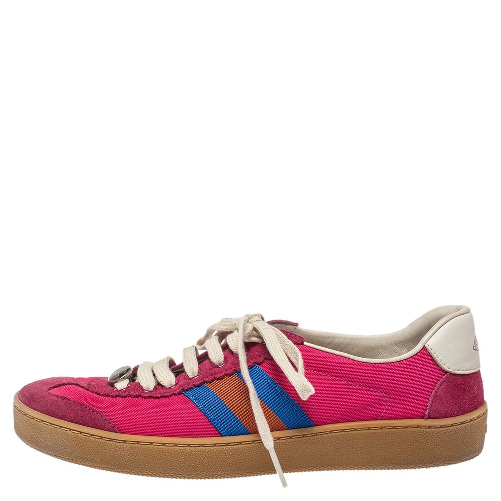 

Gucci Multicolor Suede And Fabric Furbe Sneakers Size