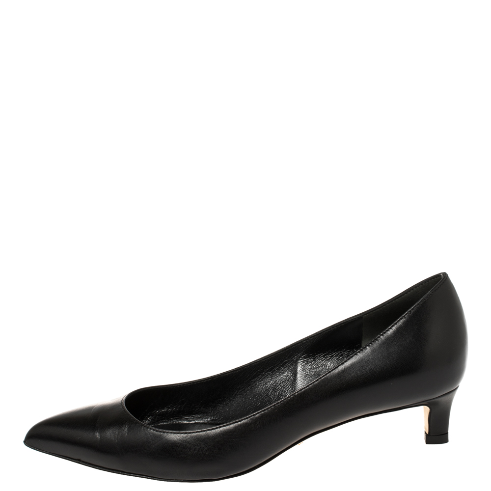 

Gucci Black Leather Pointed Toe Pumps Size