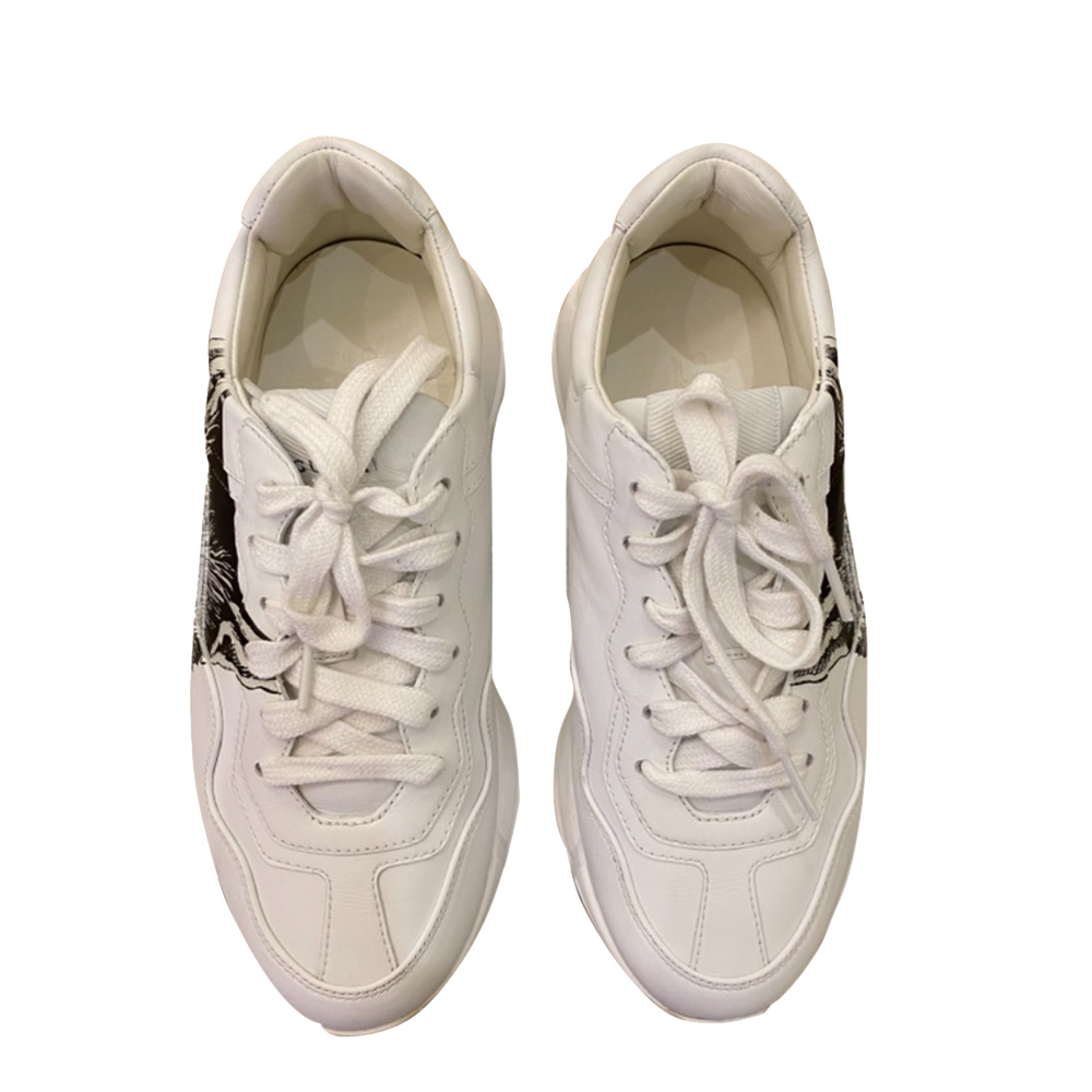 

Gucci White Leather Mystic Cat Rhyton Sneakers Size EU