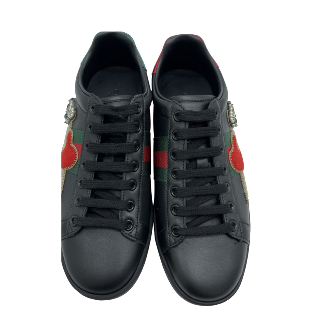 

Gucci Ace Leather Sneakers Size  UK 4, Multicolor