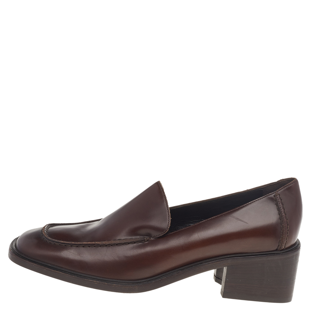 

Gucci Brown Leather Loafers Pumps Size