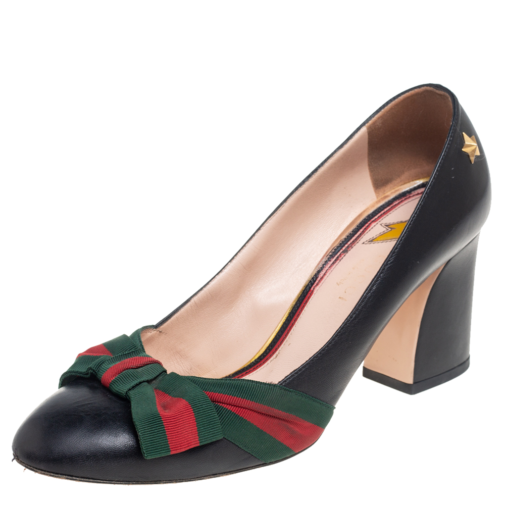 gucci pump with bow