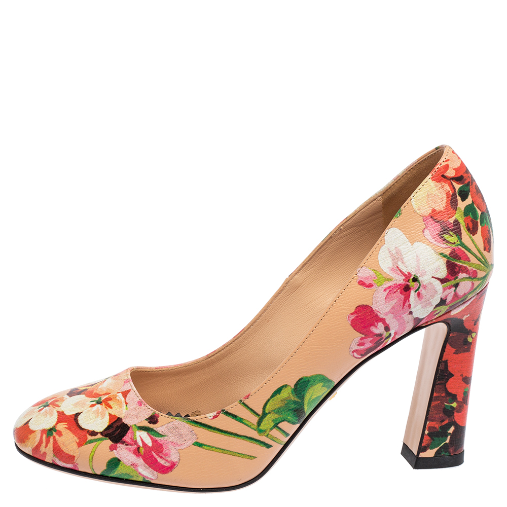 

Gucci Multicolor Leather GG Blooms Pumps Size