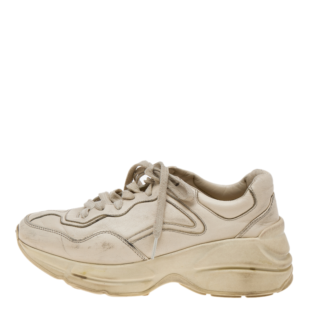 

Gucci Off White Leather Rhyton Sneakers Size