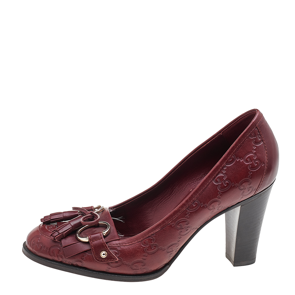 

Gucci Red Guccissima Leather Pumps Size 37C