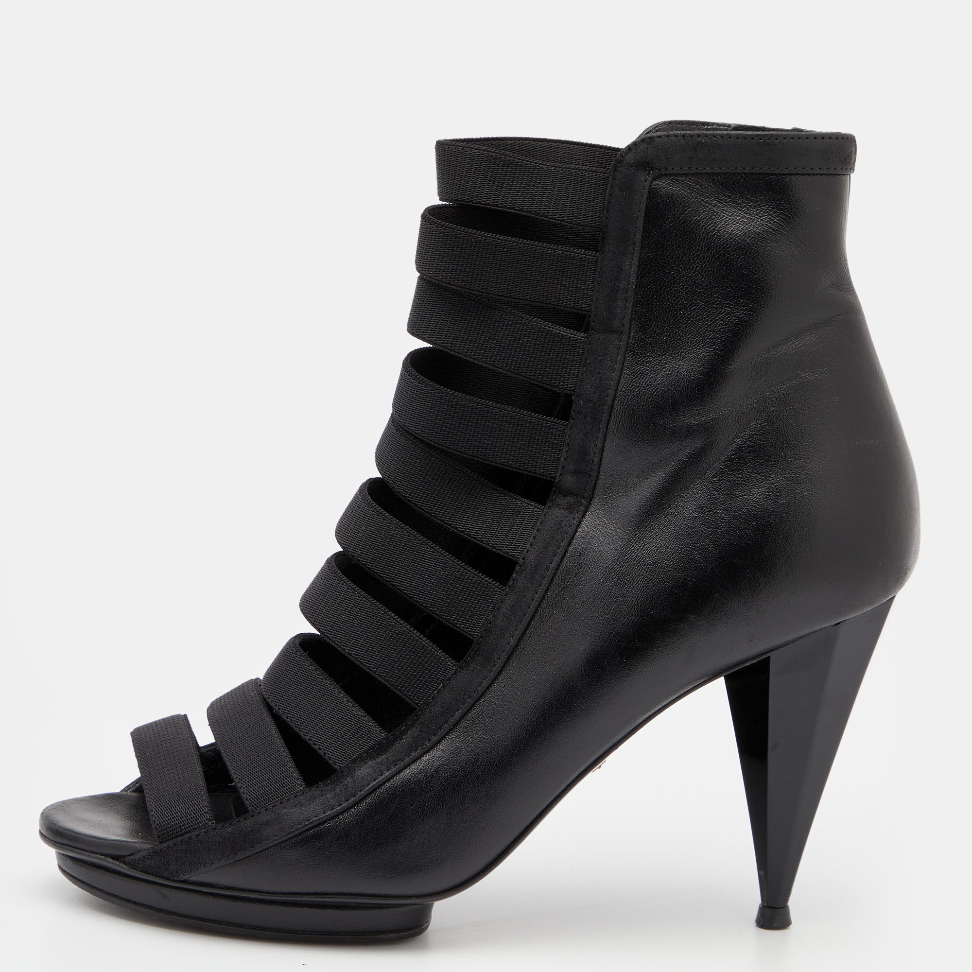 

Gucci Black Elastic And Leather Isadora Gladiator Booties Size