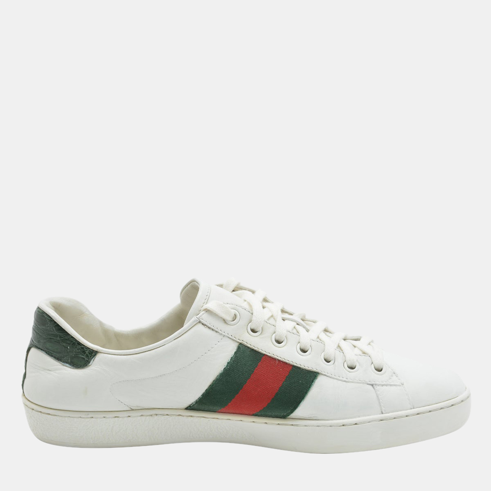 

Gucci White Leather Ace Low Top Sneakers EU