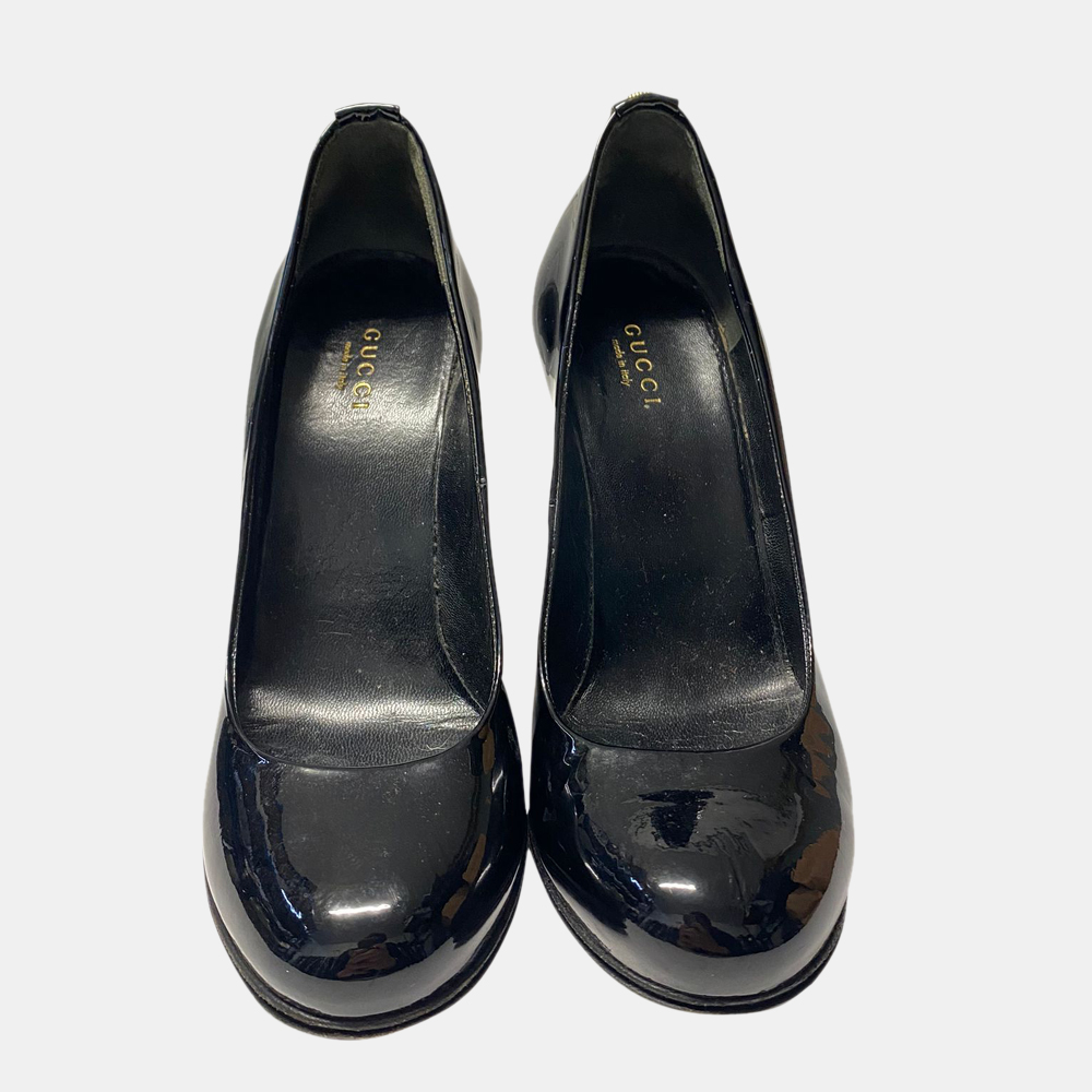 

Gucci Black Patent Leather Pumps Size EU