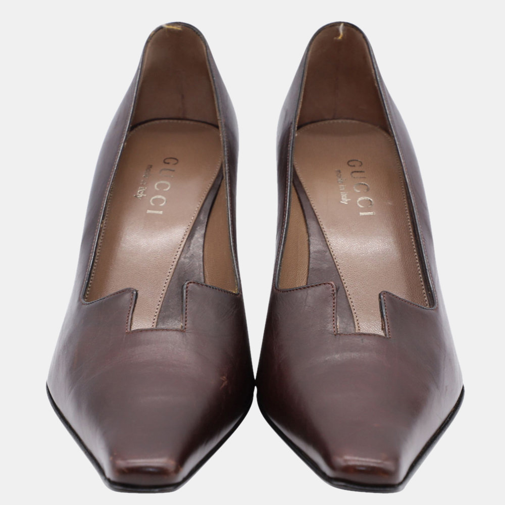 

Gucci Brown Leather  Pumps Size EU 36