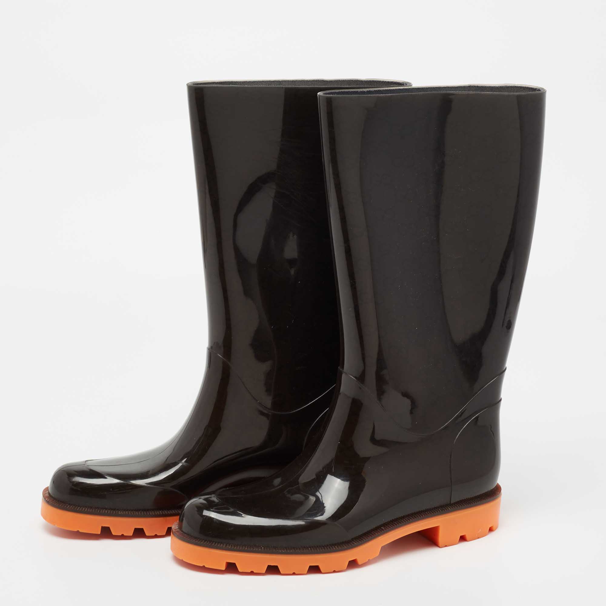 

Gucci Black Rubber Rain Boots Size