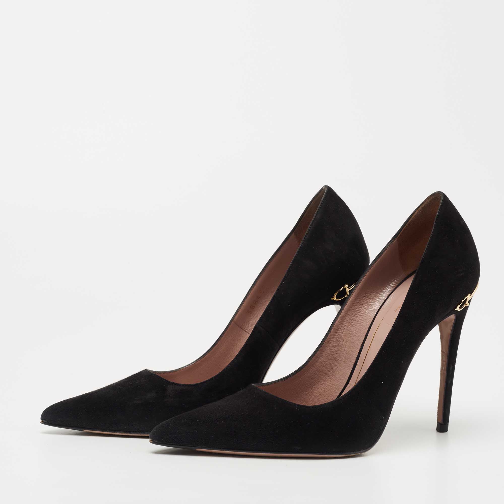 

Gucci Black Suede Pointed Toe Pumps Size