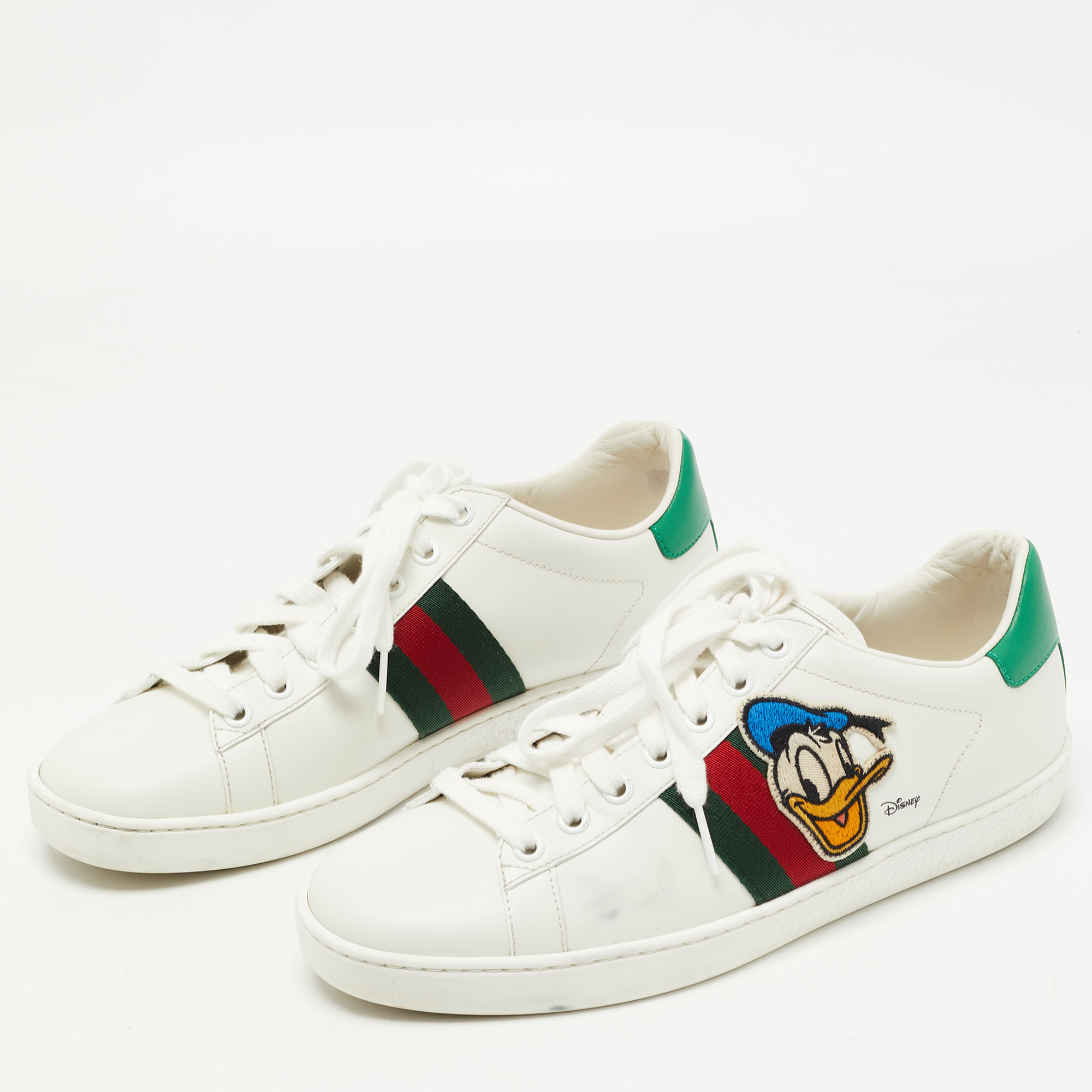 

Gucci x Disney White Leather Donald Duck Ace Sneakers Size
