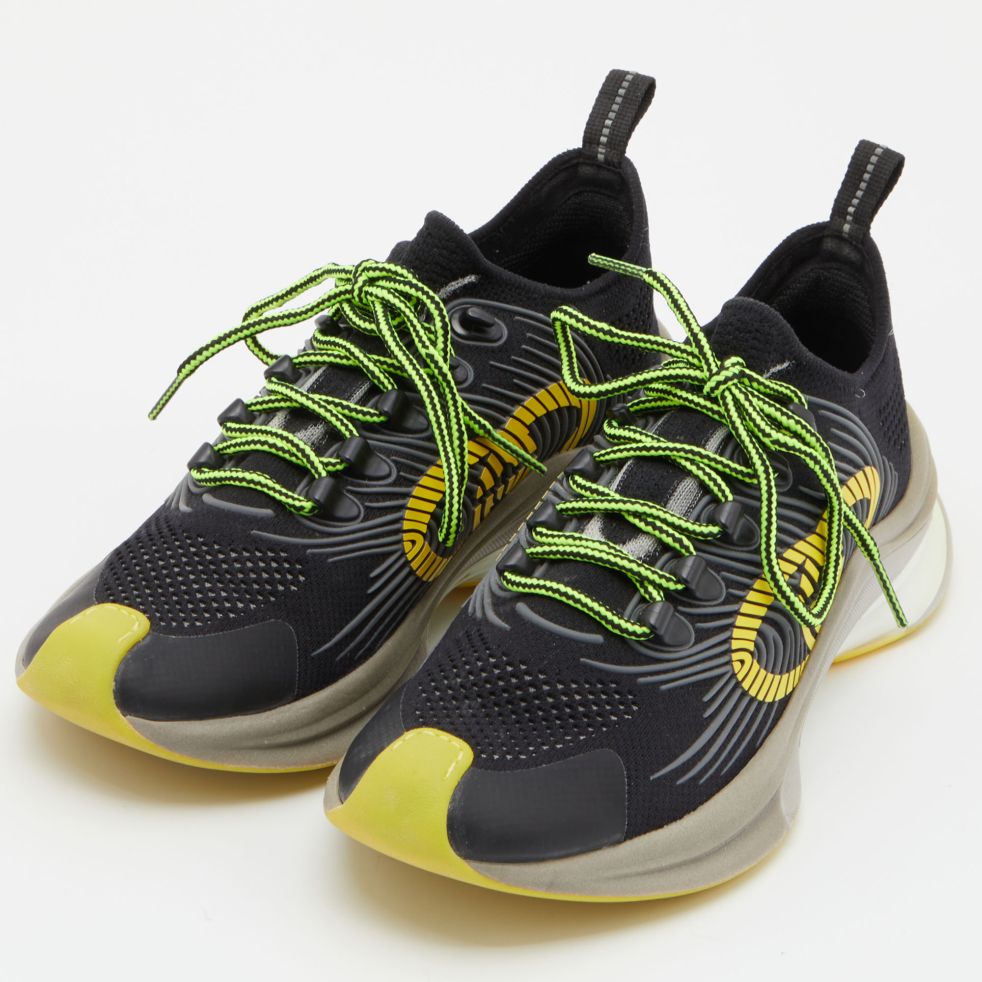 

Gucci Black Knit Fabric Running Sneakers Size