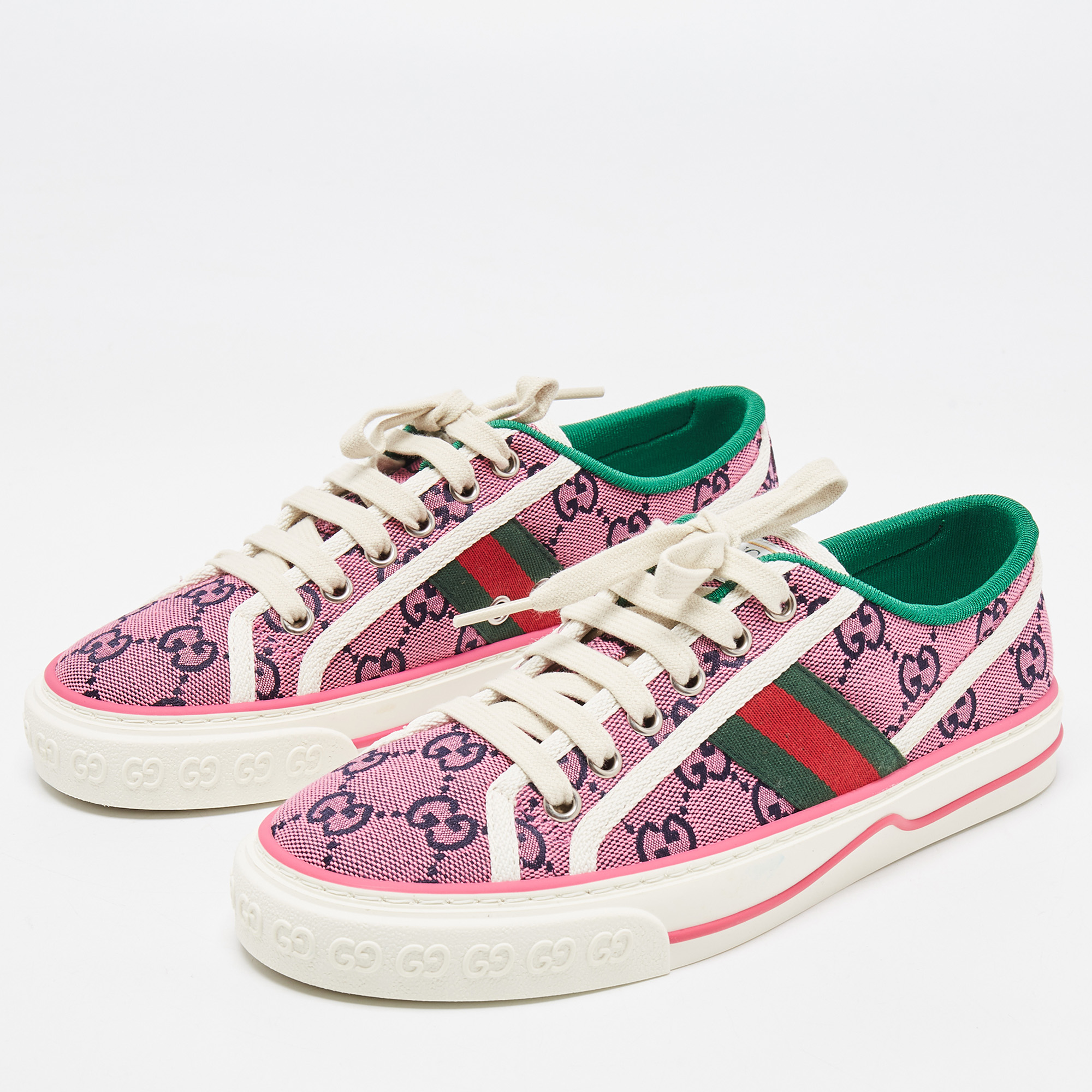 

Gucci Pink Canvas Tennis 1977 Sneakers Size