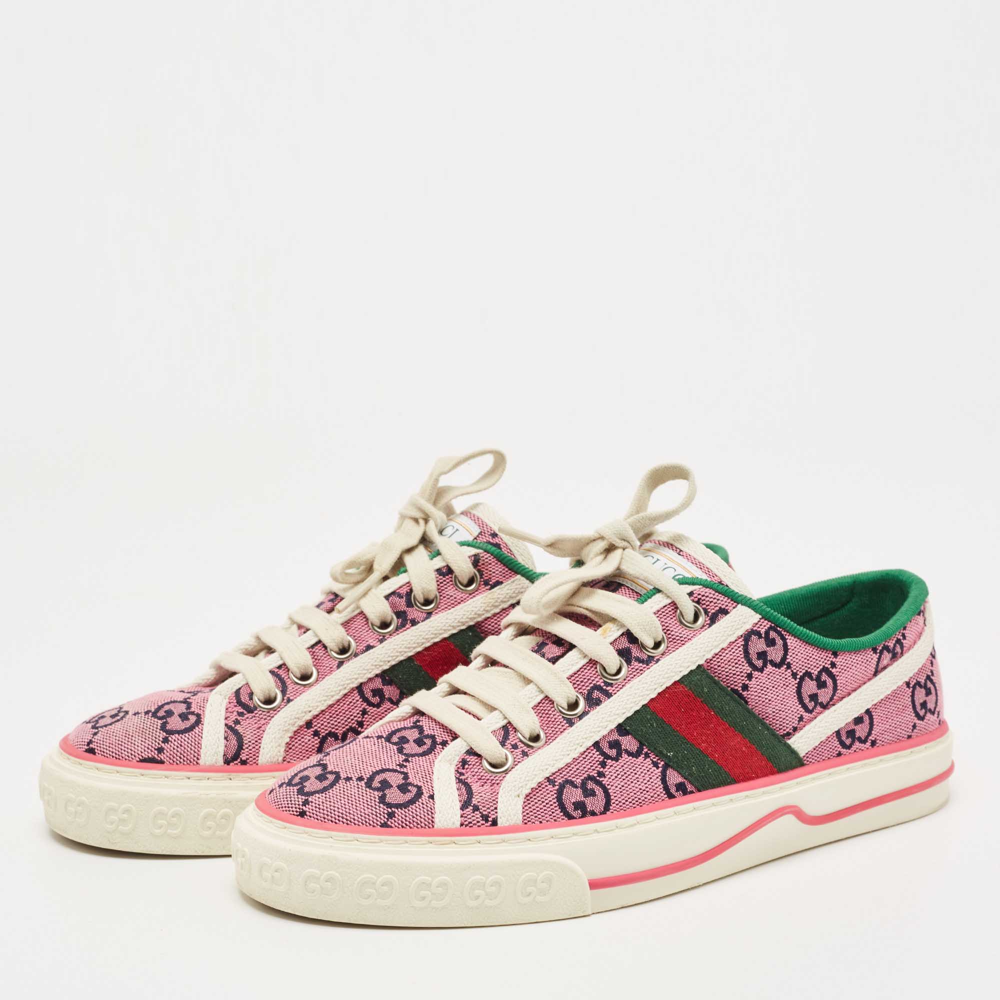 

Gucci Pink GG Canvas Tennis 1977 Sneakers Size