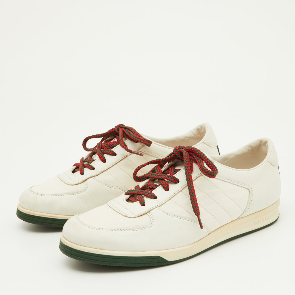 

Gucci White Leather and Nylon 1984 Low Top Sneakers Size