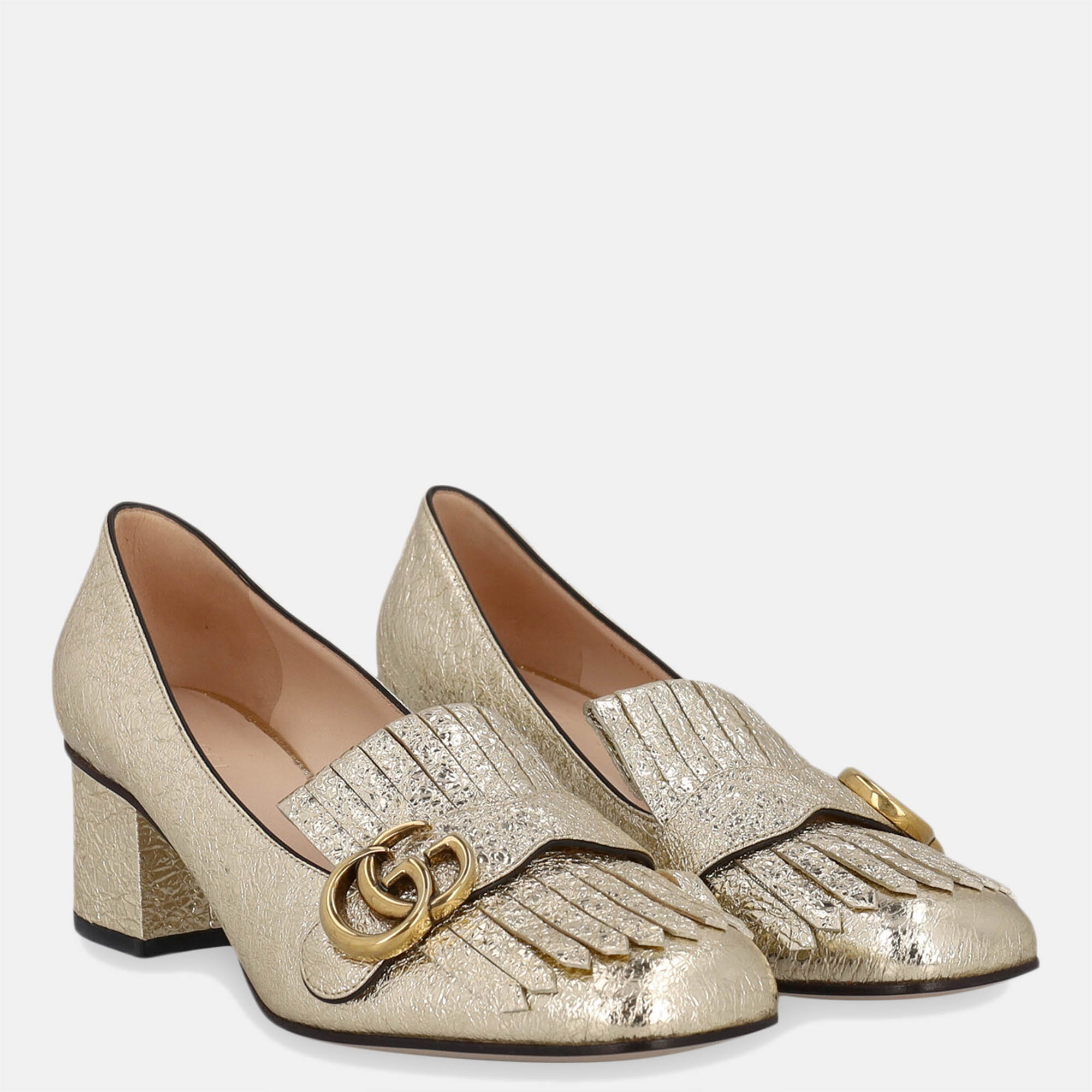 

Gucci Women's Leather Heels - Gold - EU