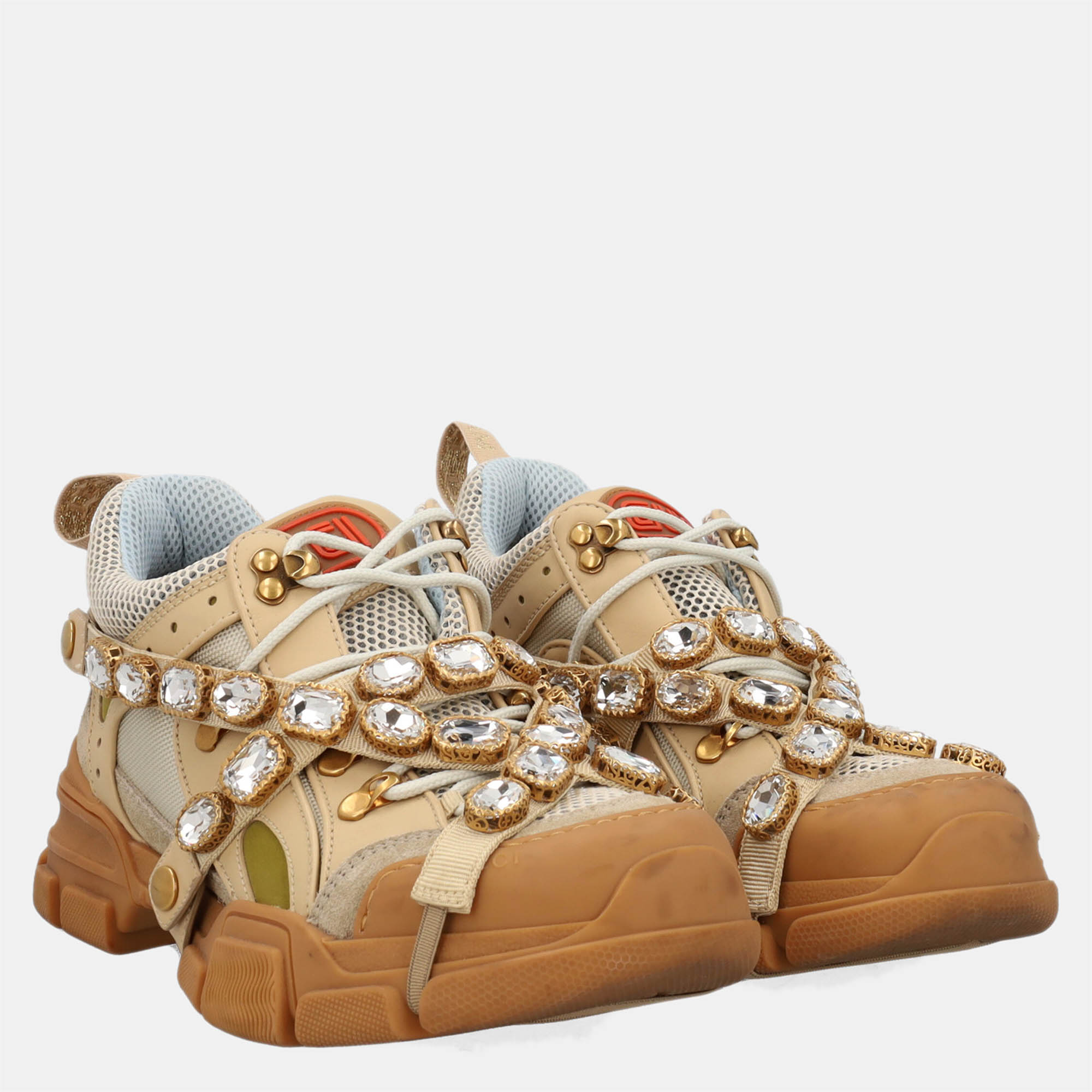 

Gucci Women's Leather Sneakers - Beige - EU