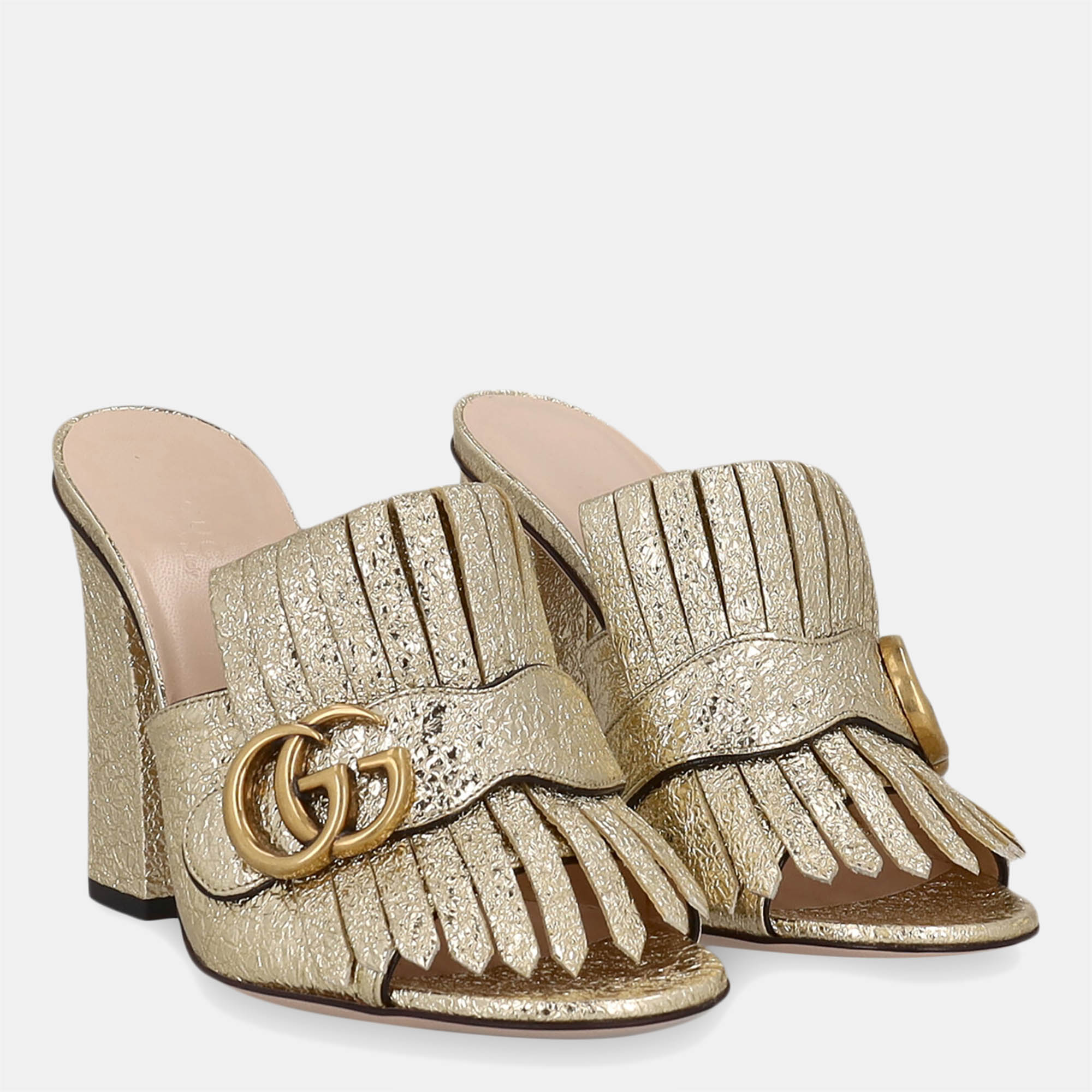 

Gucci Women's Leather Mules - Gold - EU