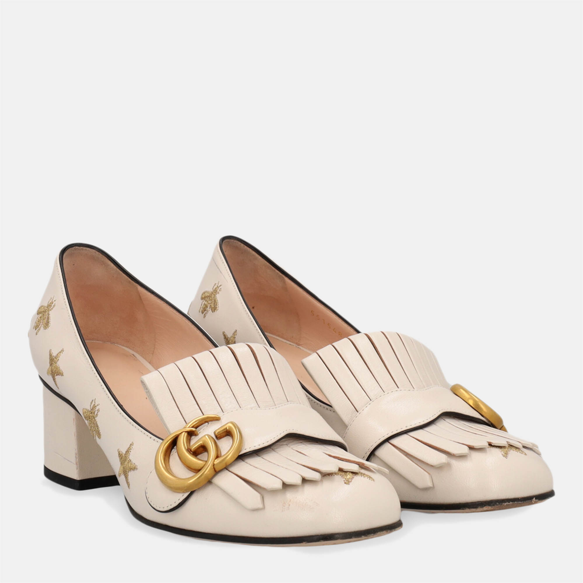 

Gucci Women's Leather Heels - White - EU