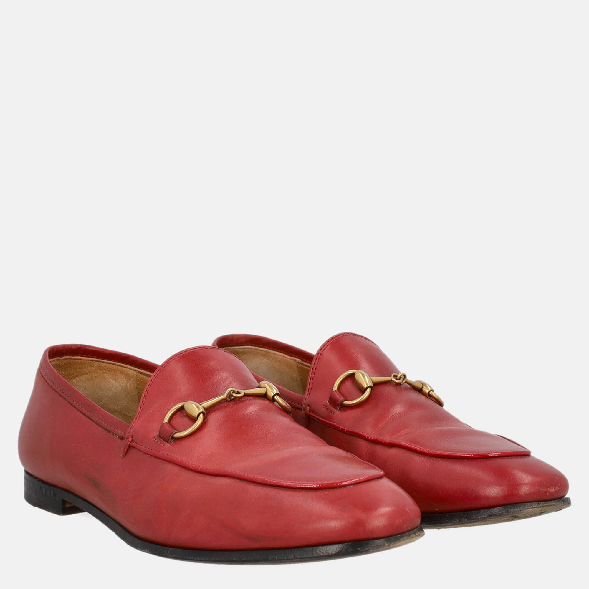 

Gucci Women's Leather Loafers - Red - EU
