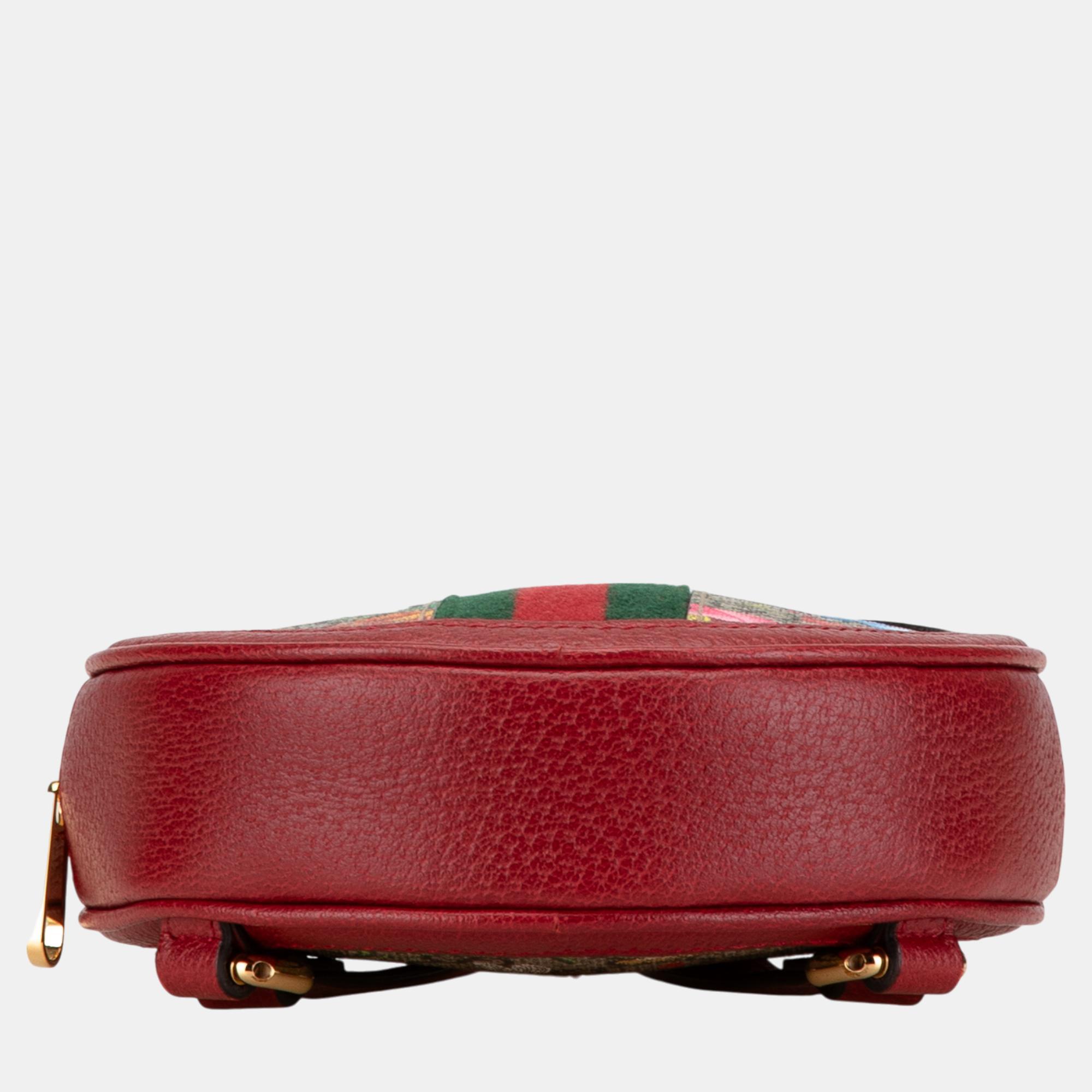 Gucci Multicolour GG Supreme Flora Ophidia Round Backpack 
