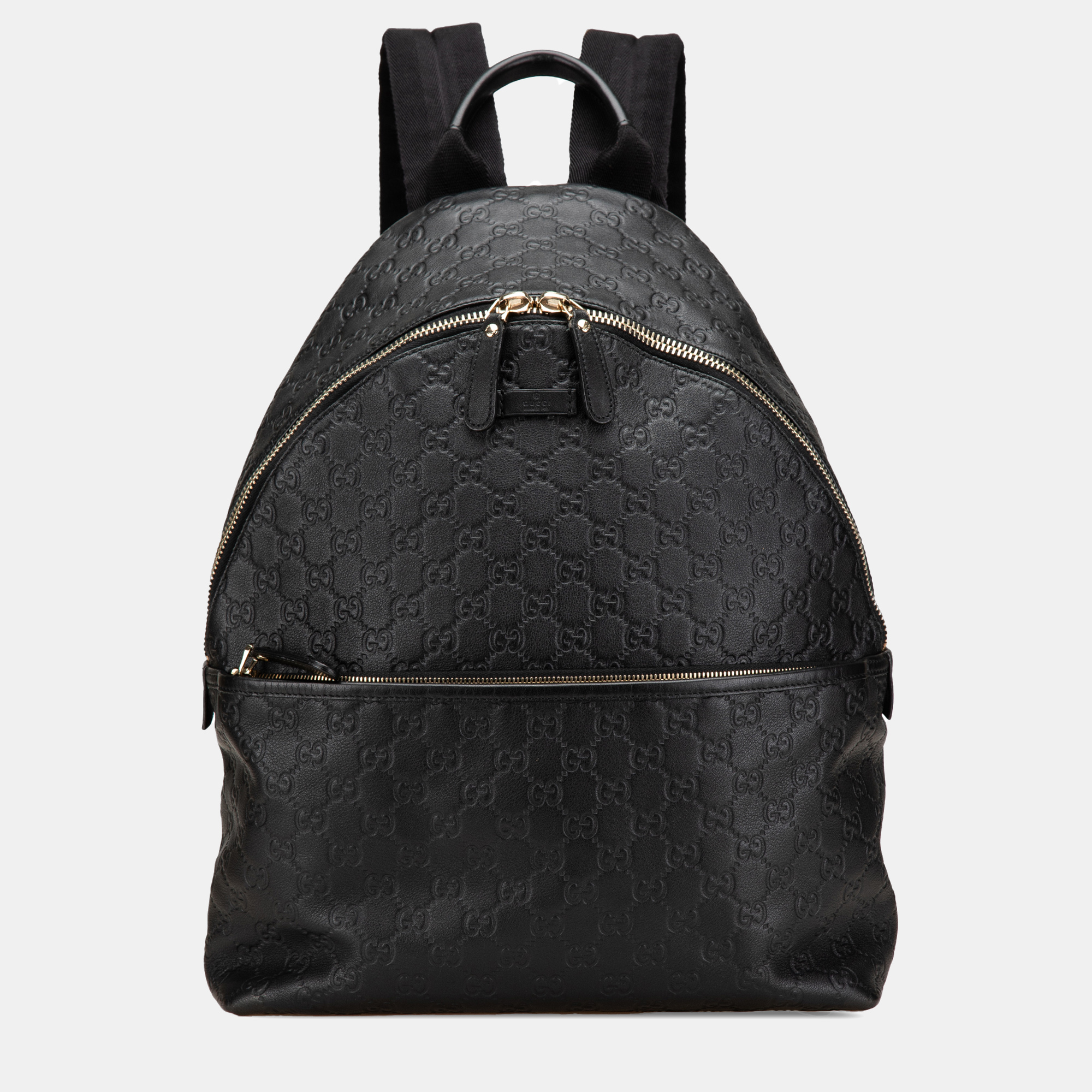

Gucci Black Calf Leather Guccissima Backpack