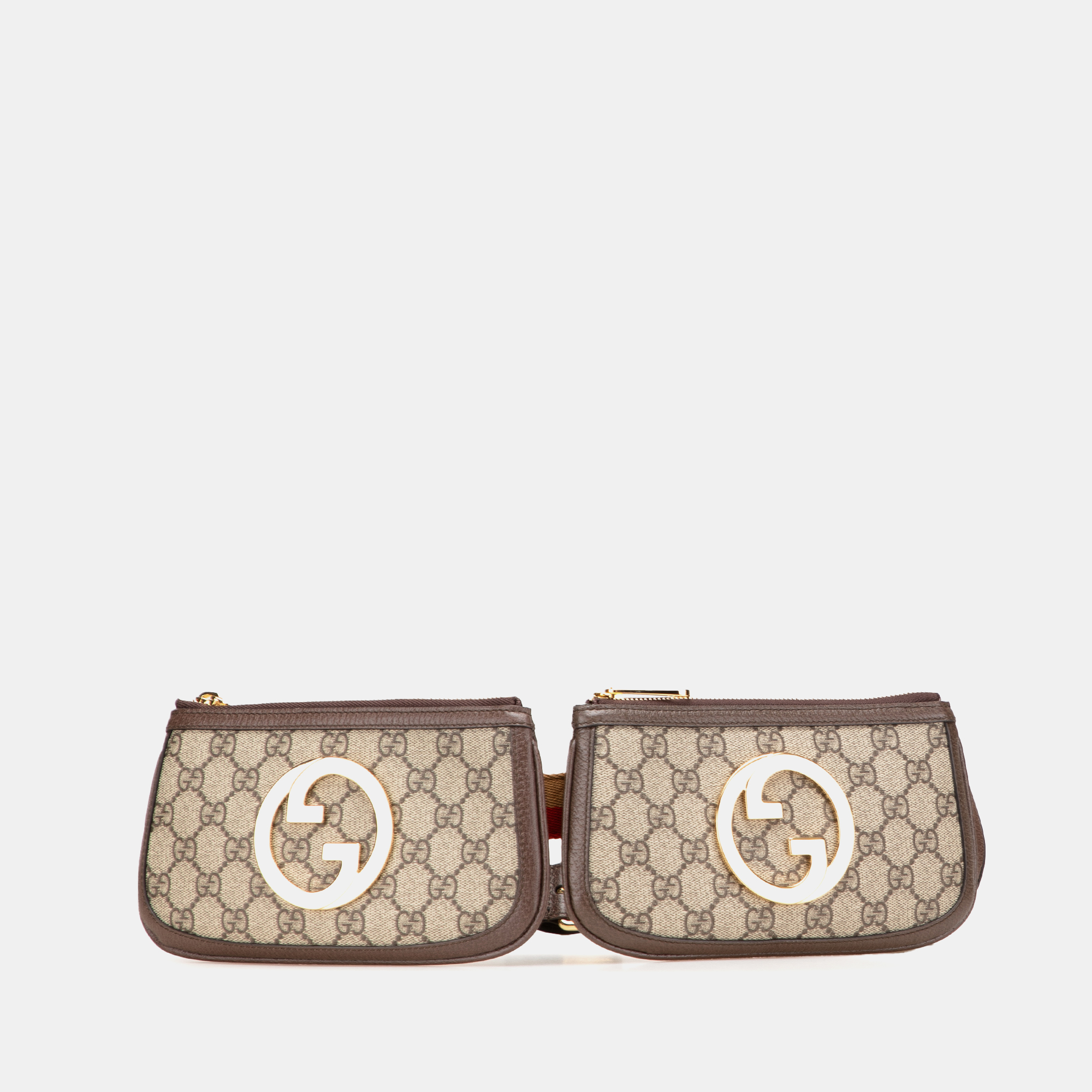 Pre-owned Gucci Beige/brown Mini Gg Supreme Blondie Belt Bag