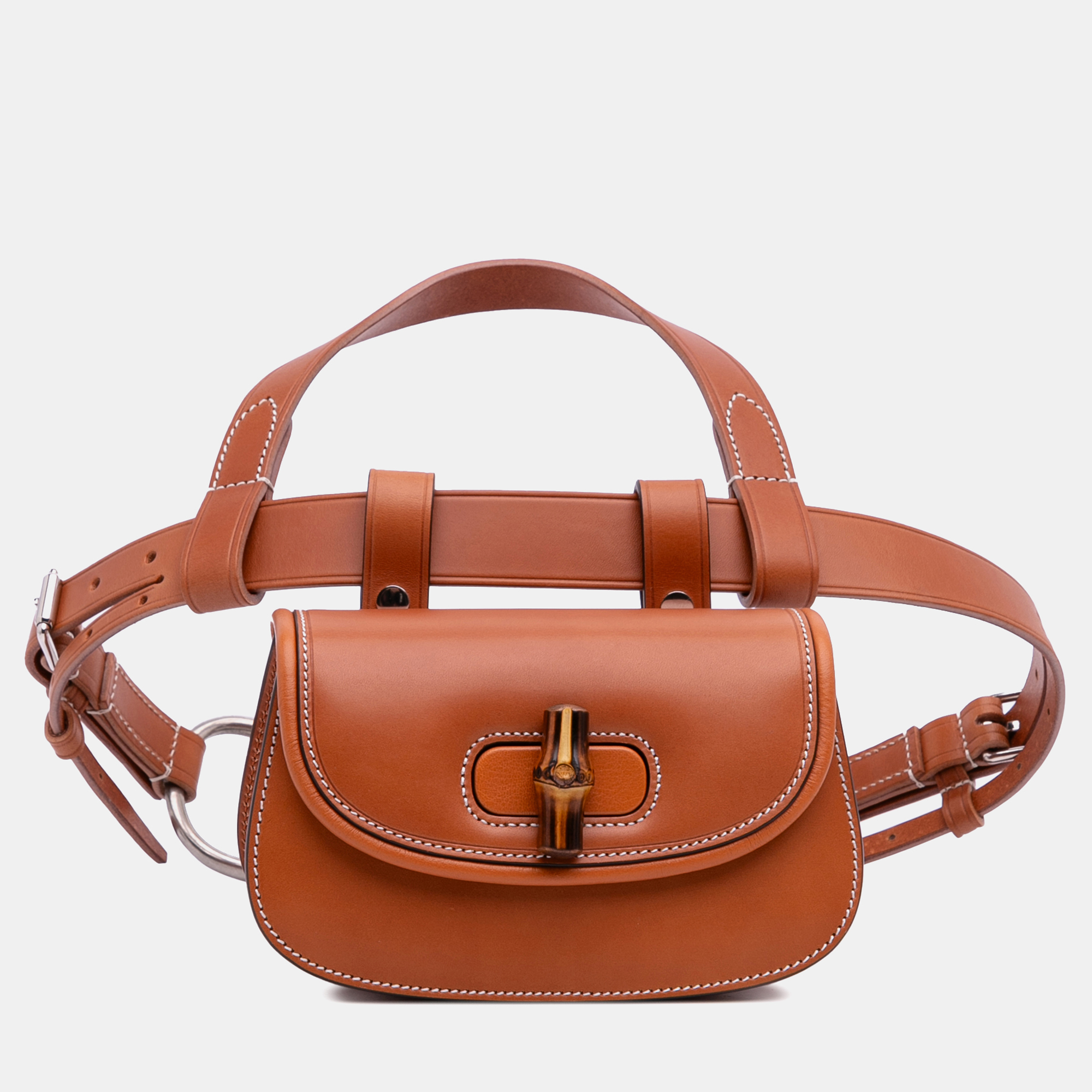 Gucci Mini Leather Bamboo 1947 Belt Bag