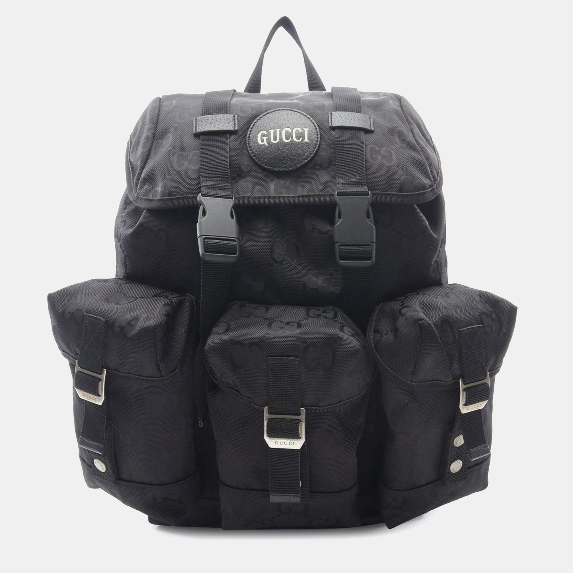 Pre-owned Gucci Gg Nylon Off The Grid Backpack In Black