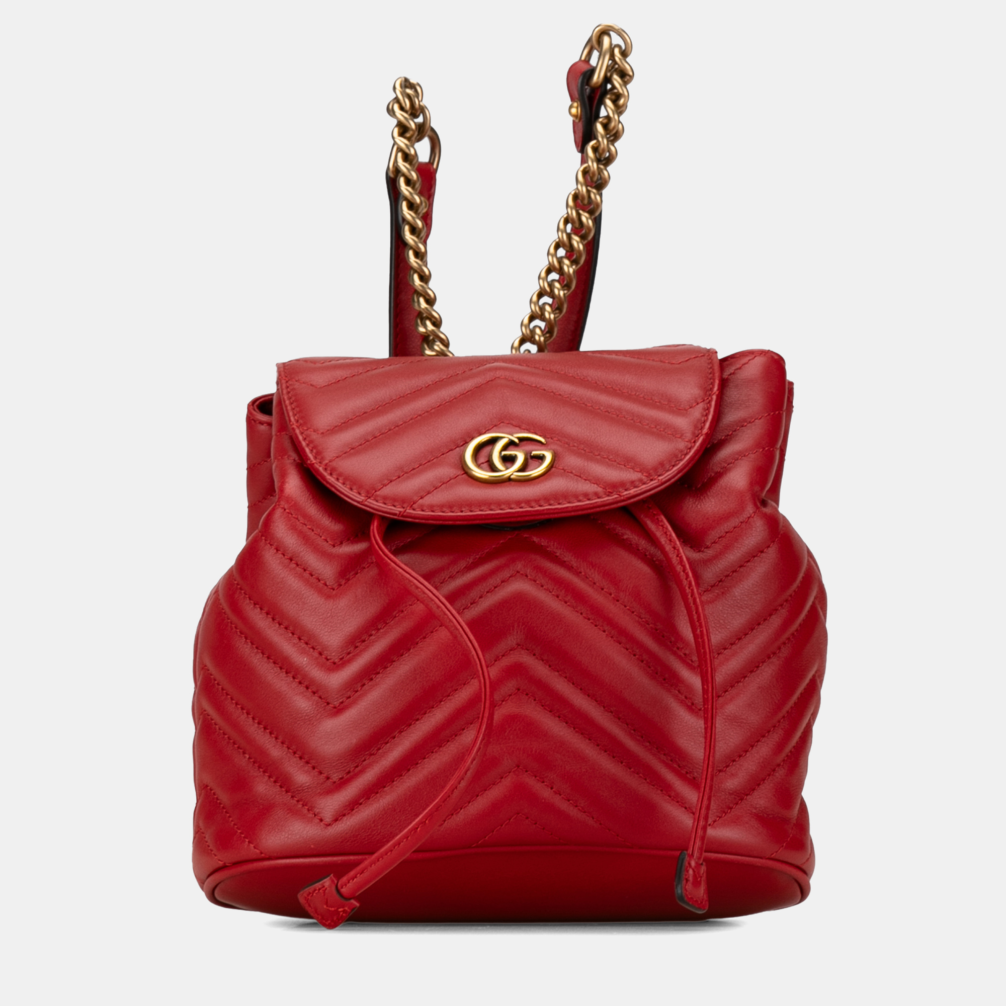 

Gucci Red GG Marmont Matelasse Backpack