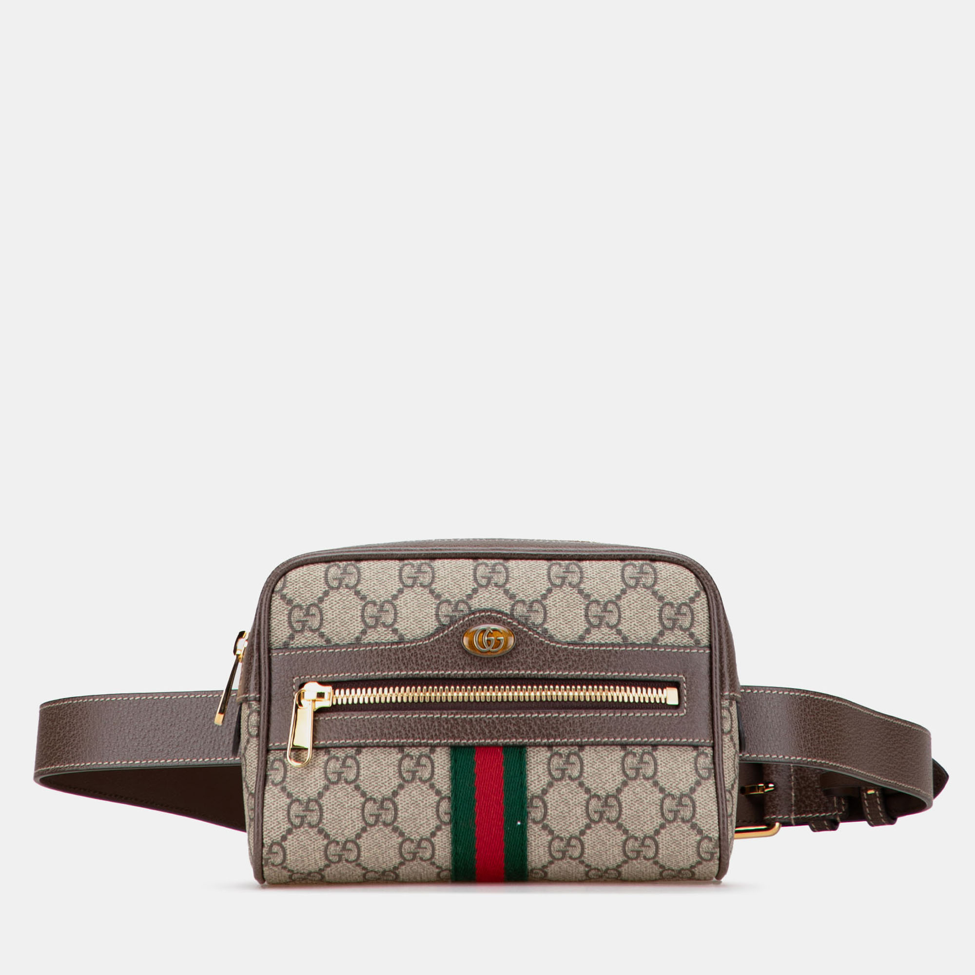 

Gucci Beige/Brown Small GG Supreme Ophidia Belt Bag