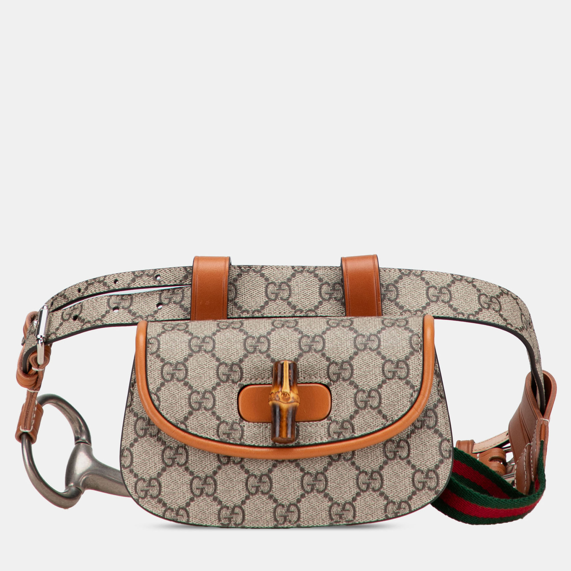 

Mini GG Supreme Web Bamboo 1947 Belt Bag, Beige
