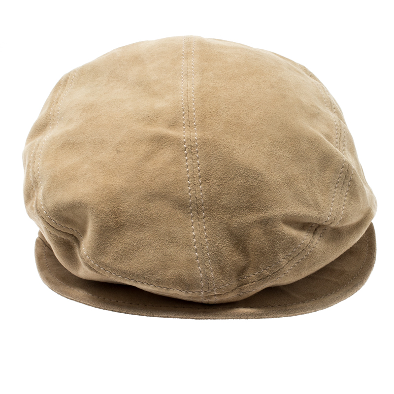 

Gucci Beige Suede Large Beret Hat Size