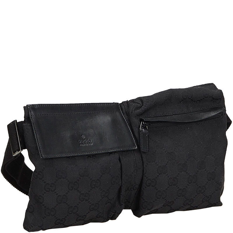 

Gucci Black GG Canvas Belt Bag