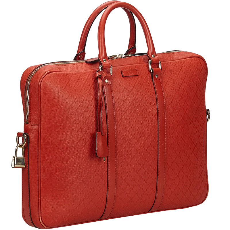 

Gucci Red Diamante Leather Briefcase