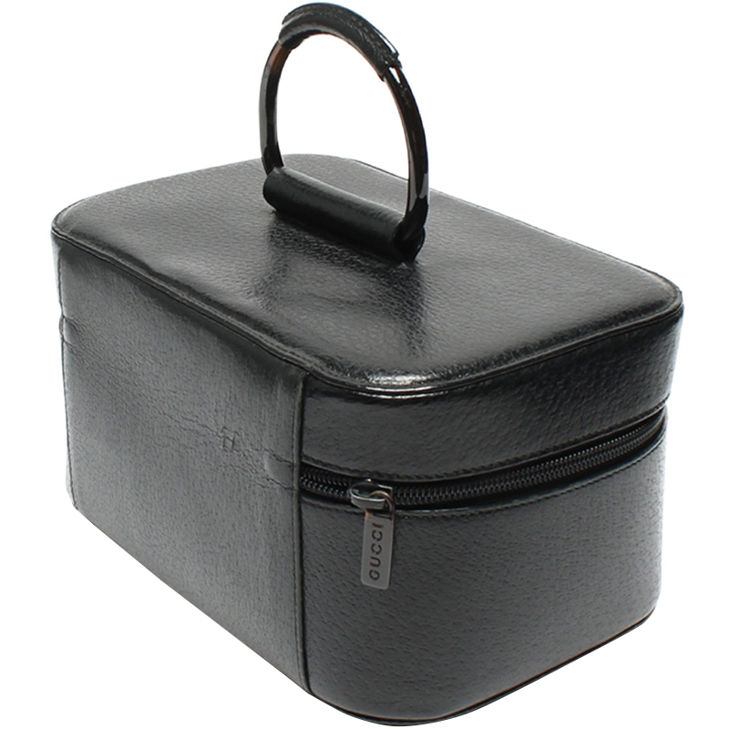

Gucci Black Leather Vanity Cosmetic Box