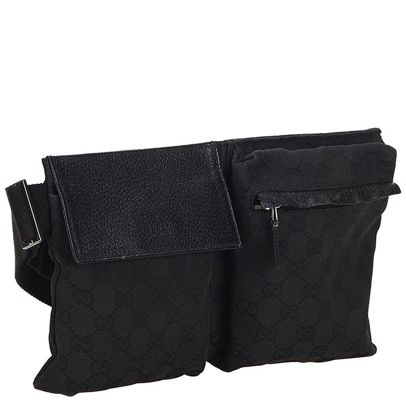 

Gucci Black GG Canvas Belt Bag