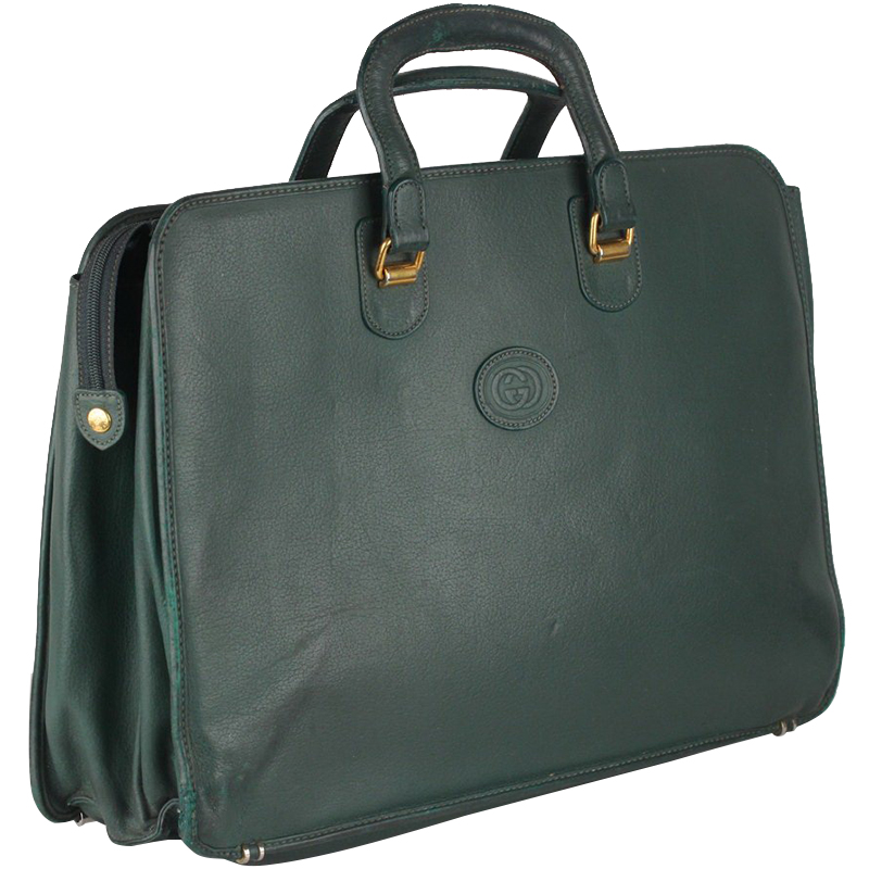 

Gucci Green Leather Briefcase