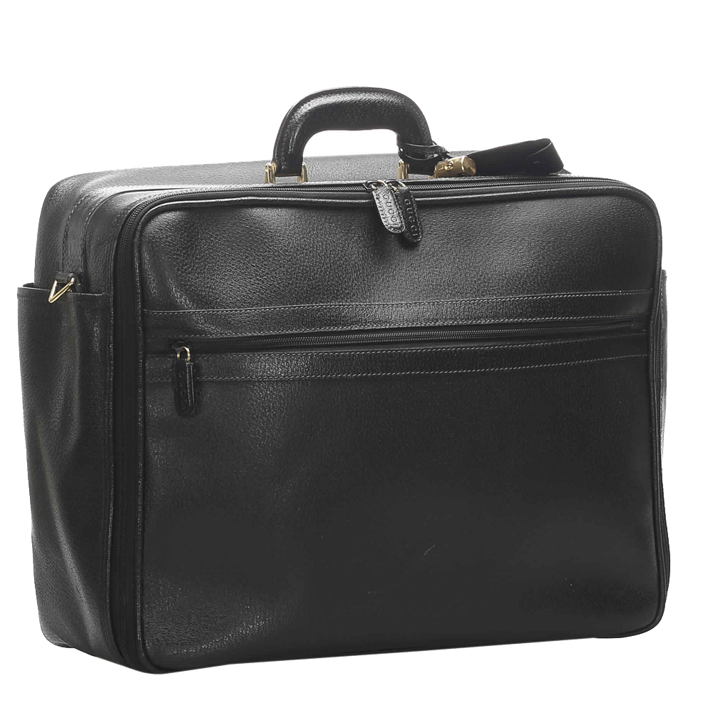 

Gucci Black Leather Travel Bag