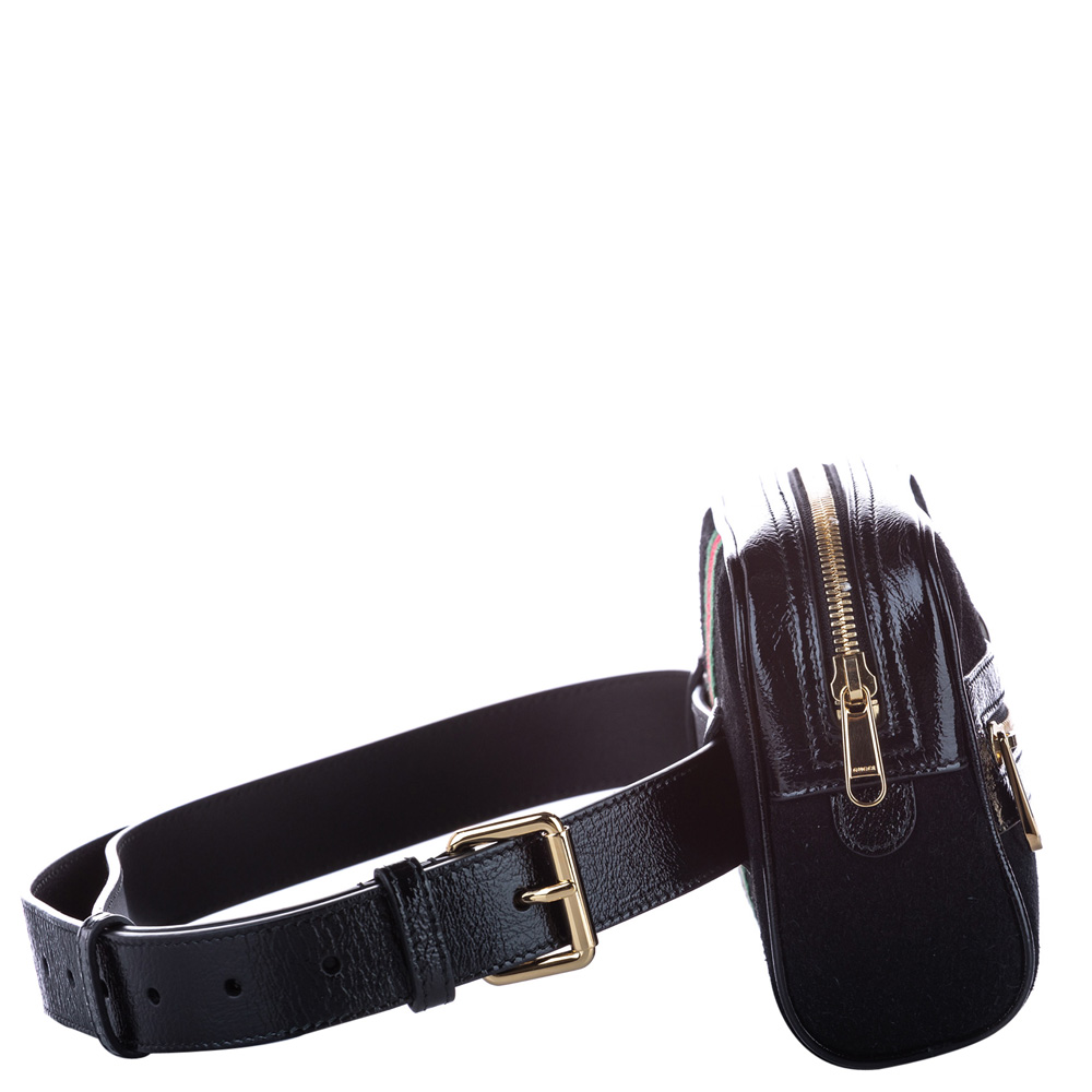 

Gucci Black Suede Small Ophidia Belt Bag